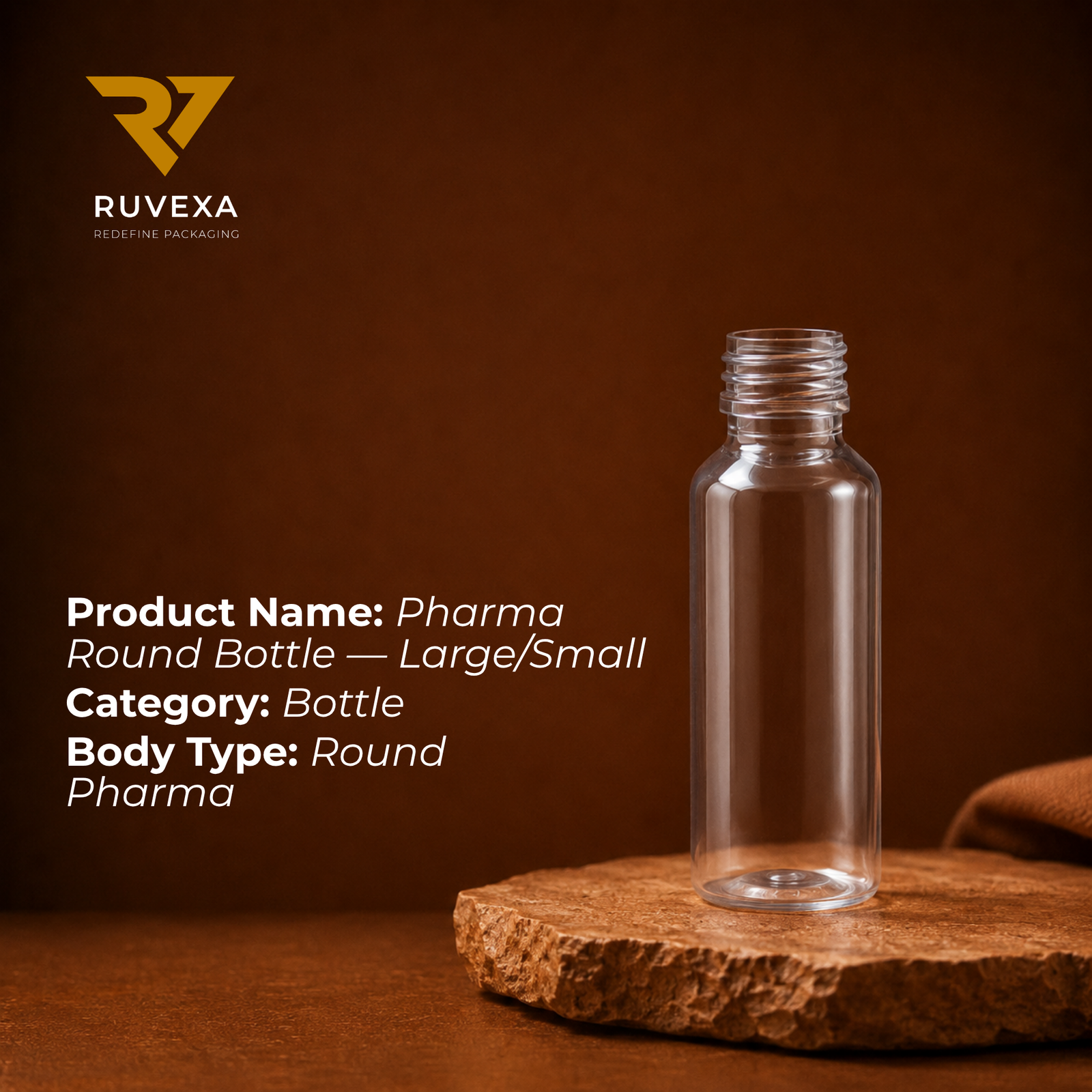 Ruvexa Pharma Round Bottle