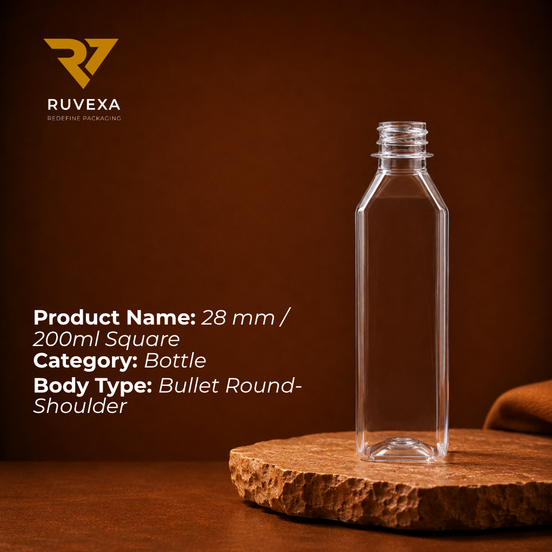 Ruvexa 200 ml Square Bottle