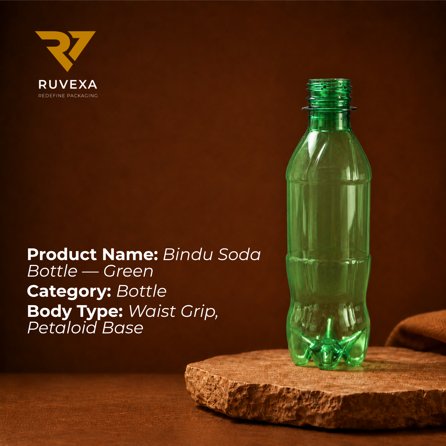 Ruvexa Bindu Soda Bottle (Green)