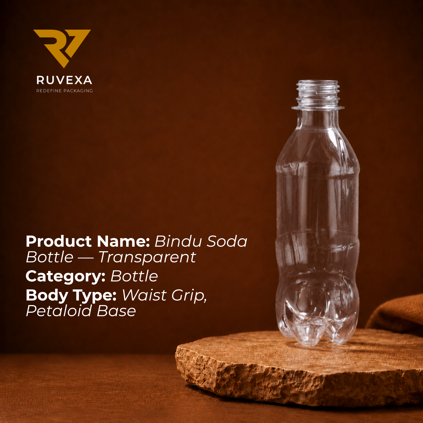 Ruvexa Bindu Soda Bottle (Transparent)