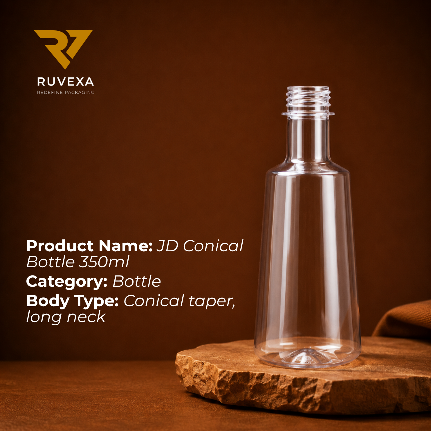 Ruvexa 350 ml JD Conical Bottle