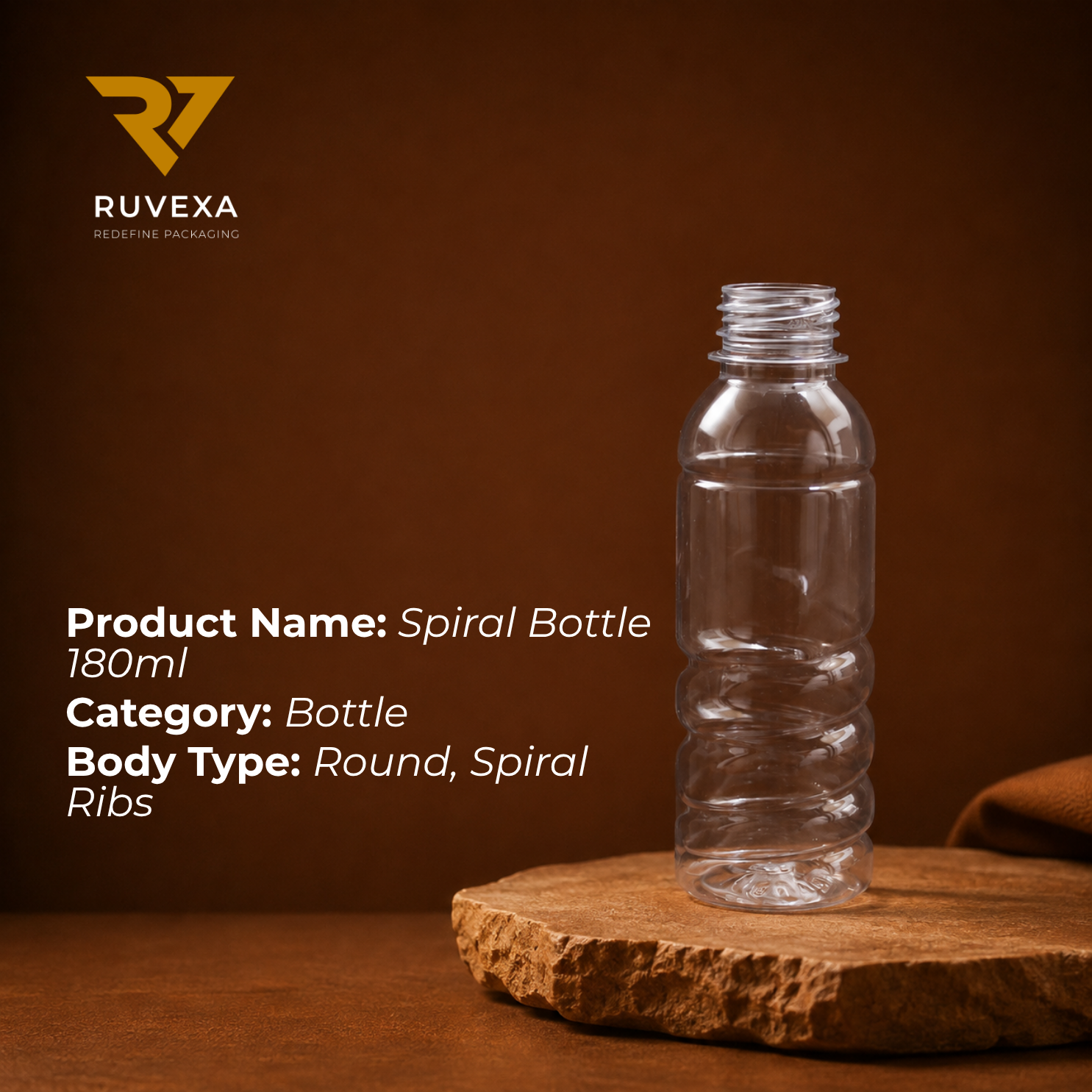 Ruvexa 180 ml Spiral Bottle